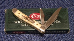Case XX USA 2005 Bone/Stag 6.5220 SS Peanut Knife - NIB