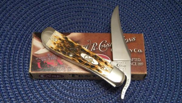 Case XX USA 2010 Amber Bone 61953 L SS Russlock Knife - NIB Case XX USA 2010 Amber Bone 61953 L SS Russlock Knife - NIB