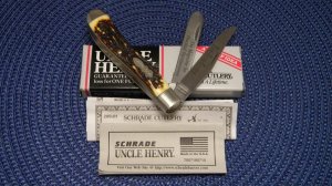 Schrade + USA 285UH Uncle Henry Staglon Fur-Fish-Game Pro Trapper Knife - NIB