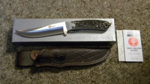 Boker Tree Brand Classic 509H Stag Fixed Blade Sheath Knife - NIB