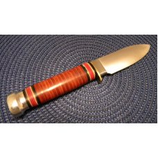Marbles Gladstone, MI USA R.W. Loveless Sport Stacked Leather Fixed Blade Sheath Knife - NIB Marbles Gladstone, MI USA R.W. Loveless Sport Stacked Leather Fixed Blade Sheath Knife - NIB