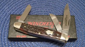 Winchester Trademark USA 1987 Bone 3964 Stockman Knife - NIB