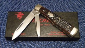 Winchester Trademark USA 1988 Bone 2851 Gunstock Knife - NIB