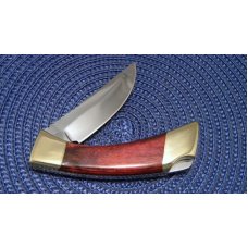 Browning USA Brass/Wood Lockback Knife Browning USA Brass/Wood Lockback Knife