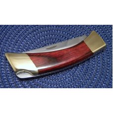 Browning USA Brass/Wood Lockback Knife Browning USA Brass/Wood Lockback Knife