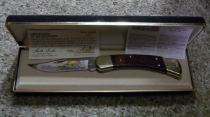Buck 110 USA Tyrannosaurus Folding Hunter Lockback Knife c.1990 - NIB