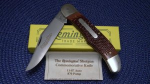 Remington 1990 Shotgun Commemorative Delrin Folding Hunter Knife - NIB