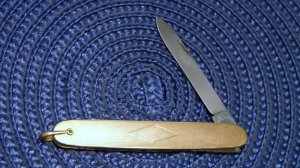 Miller Bros. USA Gold Filled 1 Blade Fob Knife