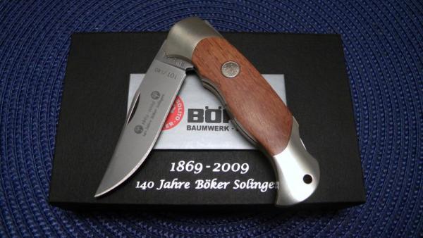 Boker Solingen Germany Walnut 140th Anniversary Special Edition Lockback Knife - NIB Boker Solingen Germany Walnut 140th Anniversary Special Edition Lockback Knife - NIB