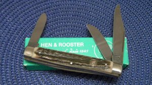 Hen & Rooster Bertram Cutlery Solingen Germany Stag 173-DS Stockman Knife - NIB