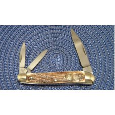 Hen & Rooster Bertram Cutlery Solingen Germany Stag 203-DS Whittler Knife - NIB
