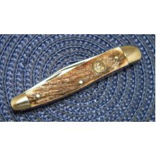 Hen & Rooster Bertram Cutlery Solingen Germany Stag 203-DS Whittler Knife - NIB