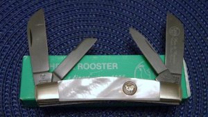 Hen & Rooster Bertram Cutlery Solingen Germany Pearl 344-MOP Congress Knife - NIB