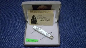 Camillus New York USA (Santa Fe Stoneworks) George Washington Replica Pearl Pen Knife - NIB