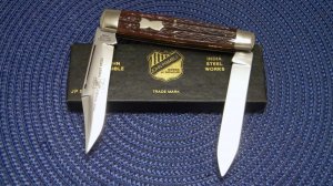 John Primble India Steel Works 1988 Bone 5220 Moose Knife - NIB