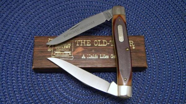 Schrade USA 77OT Old Timer Delrin Improved Muskrat Knife - NIB Schrade USA 77OT Old Timer Delrin Improved Muskrat Knife - NIB