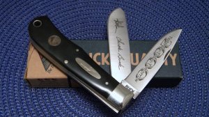 Buck USA Model 0334-BK-0 Delrin Limited Edition Millinium Signed Jumbo Trapper Knife - NIB