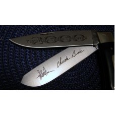 Buck USA Model 0334-BK-0 Delrin Limited Edition Millinium Signed Jumbo Trapper Knife - NIB Buck USA Model 0334-BK-0 Delrin Limited Edition Millinium Signed Jumbo Trapper Knife - NIB