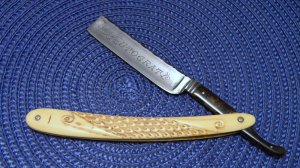 Schmidt & Ziegler Remscheid Germany Fancy Handle Tortoise Shell Covered Tang Autocrat Straight Razor