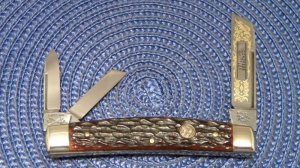 Battle Axe Brand Hickey & Shouse Germany Bone Congress Whittler Knife
