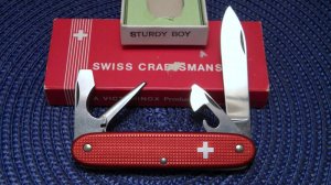 Victorinox Switzerland Stainless Rostfrei Red Alox Sturdy Boy 