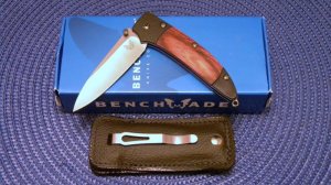 Benchmade USA 480 Shoki Nak-Lok S30V Nakamura Winewood Blue Class Folding Knife - NIB