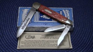 Case Classic 1991 Red Banana Bone R6391 Large Whittler Knife - NIB