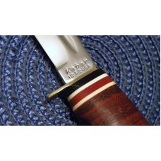 Ka-Bar Kabar 1232 USA Stacked Leather Fixed Blade Sheath Knife Ka-Bar Kabar 1232 USA Stacked Leather Fixed Blade Sheath Knife