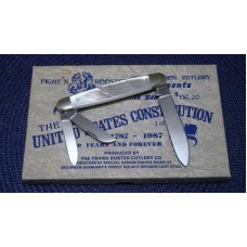 Fight'n Rooster Frank Buster Celebrated Cutlery Germany Pearl US Constitution Whittler Knife - NIB