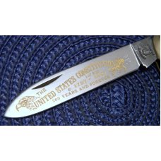 Fight'n Rooster Frank Buster Celebrated Cutlery Germany Pearl US Constitution Whittler Knife - NIB