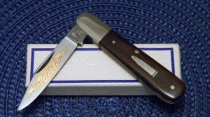 Hen & Rooster Bertram Germany CM-8 Wood 219-Zipper Folding Pocket Knife - NIB