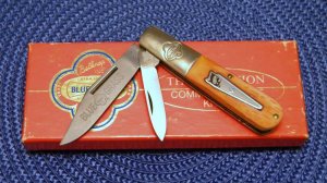 Belknap Inc. Louisville, KY BG-3 USA Third Edition Commemorative Blue Grass Barlow Knife - NIB