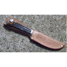 Queen Steel #85 Imitation Winterbottom Bone Bird & Trout Fixed Blade Sheath Knife Queen Steel #85 Imitation Winterbottom Bone Bird & Trout Fixed Blade Sheath Knife