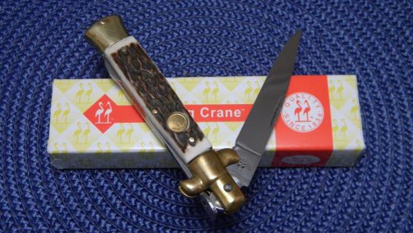 Kissing Crane KC46 Rostrei Made in Italy Stag Small Stiletto Knife - NIB Kissing Crane KC46 Rostrei Made in Italy Stag Small Stiletto Knife - NIB