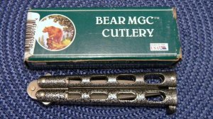 Bear MGC USA Model 113 Butterfly Knife - NIB