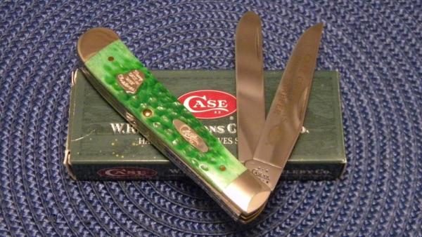 Case XX USA 2003 Green Bone 6254 SS Case Christmas 2002 Trapper Knife - NIB