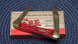 Case XX USA 1991 Dark Red Bone DR62109X SS Baby Copperhead Knife - NIB