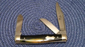 Bulldog Brand Solingen Germany Coon Stripe Celluloid Stockman Knife
