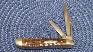 Case Bradford USA 6220 Green Bone Peanut Knife - C. 1914-1919