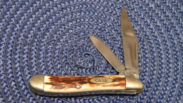 Case XX USA 3 Dot (1977) Customized Stag 6220 Peanut Knife
