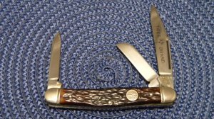 Boker USA Tree Brand Bone 8586 Stockman Knife c.1950's
