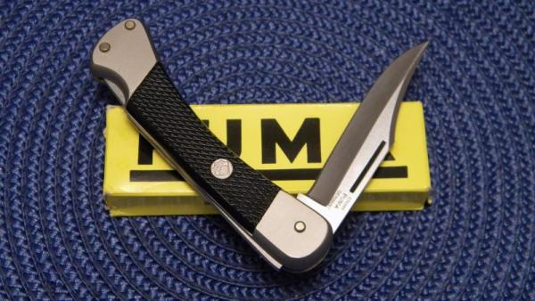 Puma Germany Stainless 260 Black Folding Lockback Knife - NIB c.1990 Puma Germany Stainless 260 Black Folding Lockback Knife - NIB c.1990