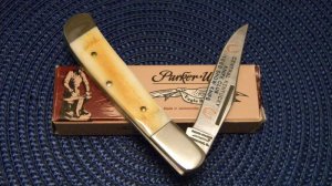 Parker Edwards Jacksonville AL 1423-1 Bone 1 Blade Trapper Knife c.1988 - NIB