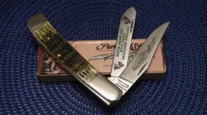 Parker Edwards Jacksonville AL 1423-2 Bone Trapper Knife c.1990 - NIB