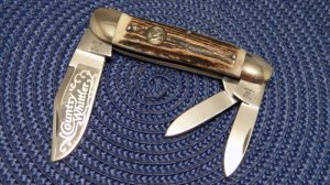 Hen & Rooster Solingen Germany Bertram Cutlery Rostfrei 253 DS Stag Country Whittler Knife