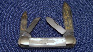 Fight'n Rooster Germany Pearl 4 Blade Canoe 1987 Kentucky Cutlery Assn. Club Knife