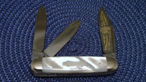 Fight'n Rooster Germany Pearl 3 Backspring Whittler 1992 Kentucky Cutlery Assn. Club Knife