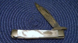 Fight'n Rooster Germany Pearl Swing Guard Lockback 1998 Kentucky Cutlery Assn. Club Knife