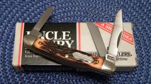 Schrade + USA 807UH Uncle Henry Staglon J.R. Stockman Knife - NIB