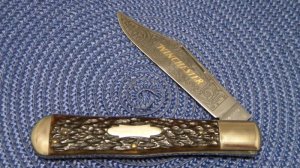 Winchester Germany Bone Coke Bottle Folding Hunter Knife c.1970's